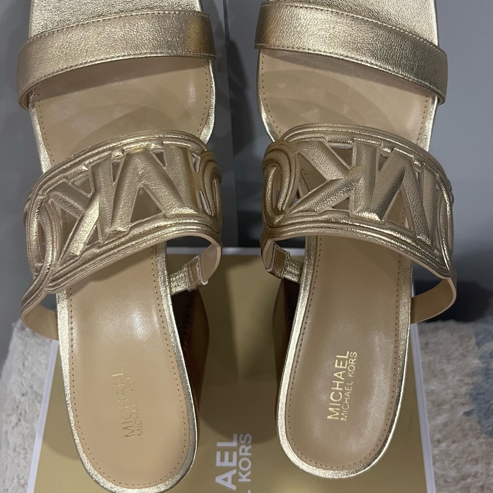 Michael‎ Kors Metallic Gold Sandals